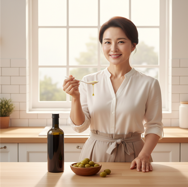 “아침에 한 스푼?” 공복 올리브유가 정말 저속노화의 정답일까?
